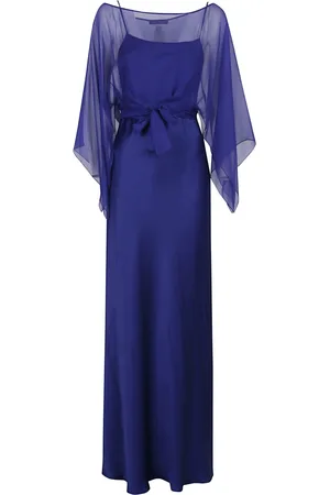 Alberta Ferretti Kleedjes, Dames, Blauw, M, Blauwe Elegante Jurk voor Vrouwen