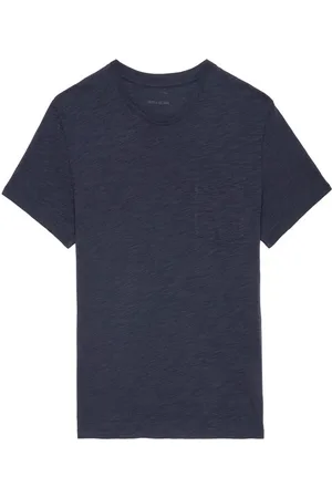 Zadig & Voltaire Tops, Heren, Blauw, S, Stijlvol T-shirt voor mannen