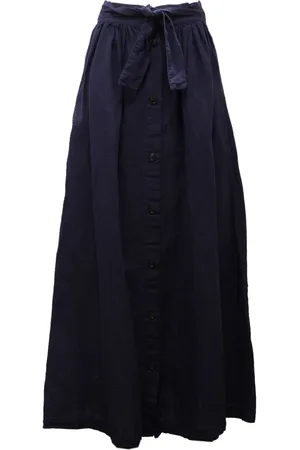 Woolrich Rokken, Dames, Blauw, S, Katoen, Hoge taille katoen/linnen rok