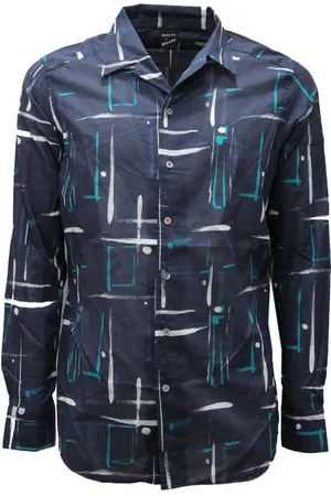 BAGUTTA Overhemden, Heren, Veelkleurig, M, Katoen, Milano Slim Fit Katoenen Overhemd