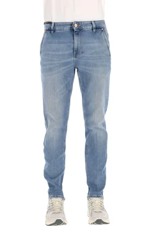 PT Torino Jeans, Heren, Blauw, W32, Denim, Indie Tapered Denim Jeans