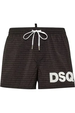 Dsquared2 Badkleding, Heren, Zwart, M, Zwart en witte zwemkleding Ss 25