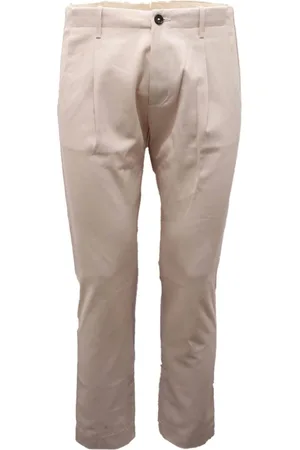 Nine In The Morning Broeken, Heren, Wit, S, Katoen, Fold Man Broek in Room