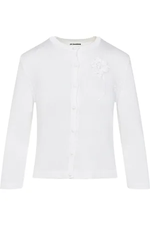 Jil Sander Truien, Dames, Wit, S, Elegante Witte Trui