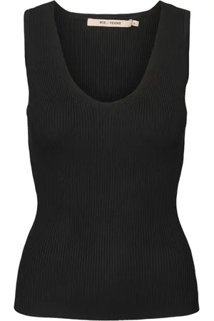 RUE de FEMME Tops, Dames, Zwart, S, Zachte Galatea Gebreide Top Zwart