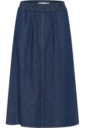 INWEAR Rokken, Dames, Blauw, 2Xs, Denim, Klassieke Blauwe Denim Rok