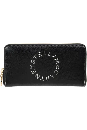 Stella McCartney Accessoires, Dames, Zwart, ONE Size, Polyester, Portemonnee met Logo en Rits