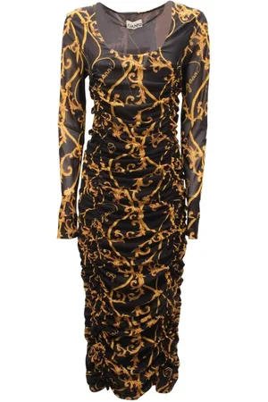 Ganni Kleedjes, Dames, Zwart, M, Zwarte Jurk T2999 Model Kort