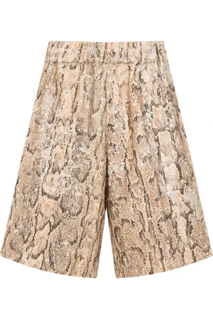 DRIES VAN NOTEN Korte broeken, Dames, Veelkleurig, M, Katoen, Elegante Naakte Broeken voor Vrouwen