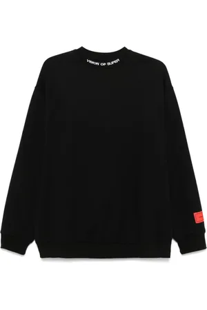 Vision Of Super Sweatshirts & Hoodies, Heren, Zwart, L, Zwarte Sweatshirt met Skull Print