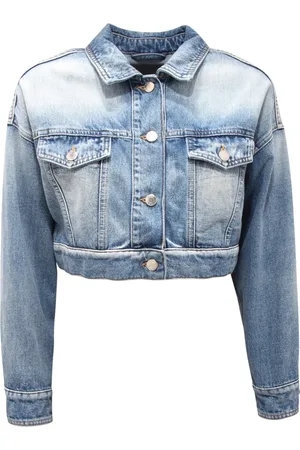 VICOLO Jassen, Dames, Blauw, M, Denim, Denim jas Band Dz 5106