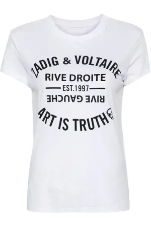 Zadig & Voltaire Tops, Dames, Wit, XS, Stijlvol T-shirt voor mannen