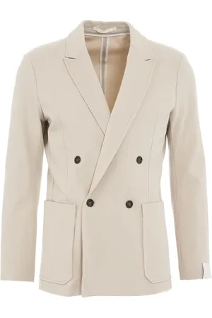 Paolo Pecora Jassen, Heren, , M, Dubbelrijige blazer met logo details