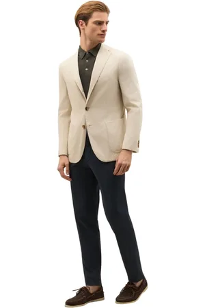 Boglioli Jassen, Heren, Wit, XL, Stretch Cotton Piqué K-Jacket