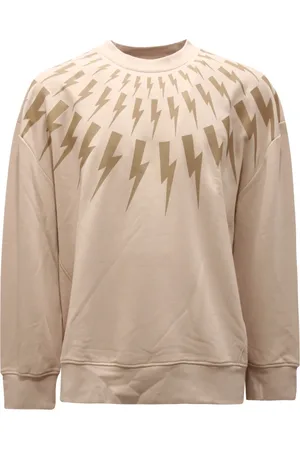 Neil Barrett Sweatshirts & Hoodies, Heren, , XL, Fair-Isle Thunderbolt Sweatshirt