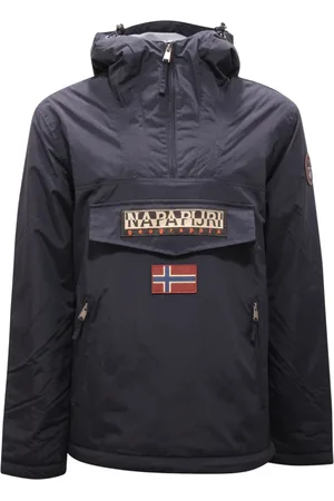 Napapijri Jassen, Heren, Blauw, S, Blauwe jas met fleecevoering