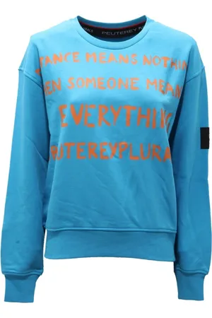Peuterey Sweatshirts & Hoodies, Dames, Blauw, M, Katoen, Arquette katoenen sweatshirt met stijl Ped 4116