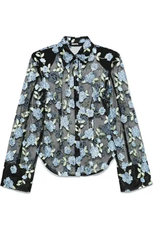 ROTATE Blouses & Shirts, Dames, Veelkleurig, M, Polyester, Stijlvol Nero Shirt voor Vrouwen