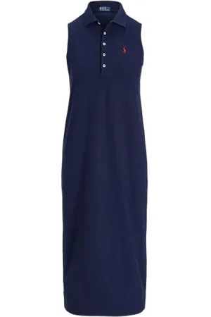 Ralph Lauren Kleedjes, Dames, Blauw, M, Elegante Jurk voor Vrouwen