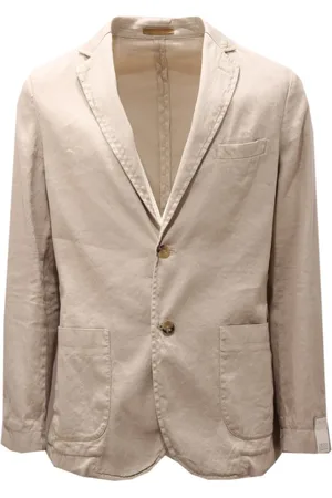 CRUNA Jassen, Heren, , 2Xl, Katoen, Vintage Stijl Linnen/Katoenen Jas