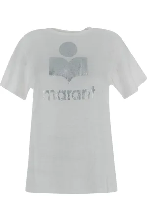 Isabel Marant Tops, Dames, Wit, L, Linnen, T-Shirts