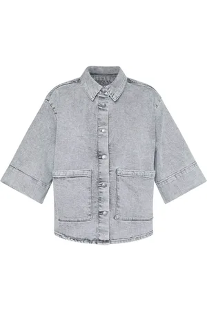 SisterS point Jassen, Dames, Grijs, M, Denim, Grijze Denim Jack