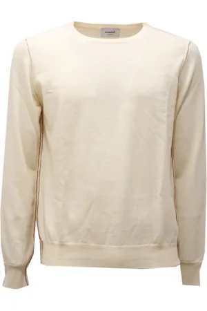 Dondup Truien, Heren, , S, Wol, Off White Wollen Trui met Hals