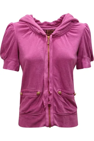 Juicy Couture Sweatshirts & Hoodies, Dames, Paars, L, Handdoek Sweatshirt in Badstof