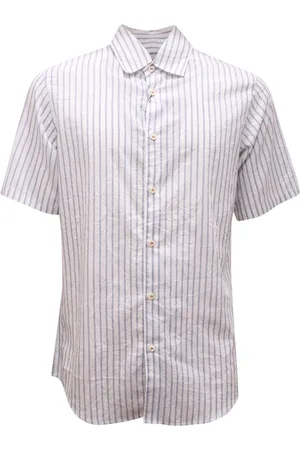 Dsquared2 Overhemden, Heren, Wit, M, Gekreukt Effect Shirt Gemaakt in Italië