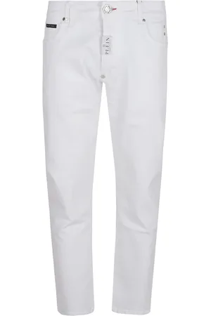 Philipp Plein Jeans, Heren, Wit, W32, Katoen, Witte Jeans Stijlvol Casual Modieuze Look