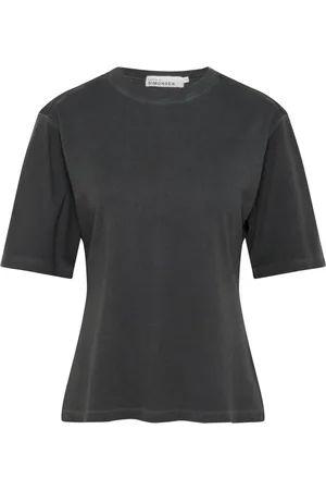 Karen by Simonsen Tops, Dames, Grijs, L, Katoen, Renee Tee Top Onweer