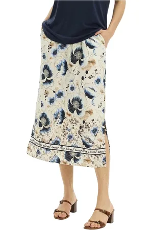 In Front Rokken, Dames, , 2Xl, Nylon, Natuurprint Rok met Elastische Taille