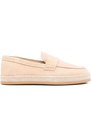 Hogan Schoenen, Dames, Roze, 36 EU, Leer, Beige Leren Sandalen voor Vrouwen