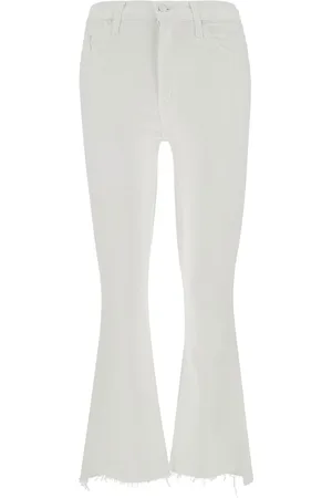 Mother Jeans, Dames, Wit, W30, Katoen, Witte Insider Crop Jeans
