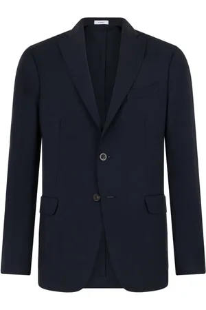 Boglioli Jassen, Heren, Blauw, XL, Wol, Stretch Wool Canva K-Jacket