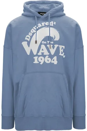 Dsquared2 Sweatshirts & Hoodies, Heren, Blauw, S, Katoen, Heren hoodie met verstelbaar trekkoord