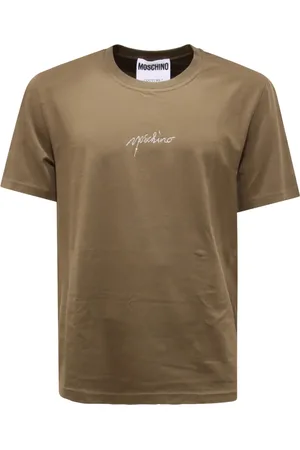 Moschino Tops, Heren, Groen, 2Xl, Couture unisex t-shirt met strass