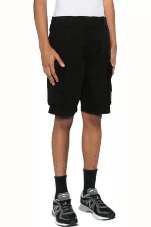 C.P. Company Korte broeken, Heren, Zwart, 2Xl, Katoen, Zwarte Shorts voor Mannen Ss 25