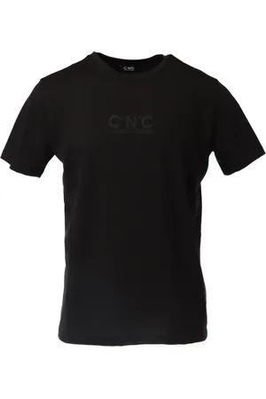 Costume National Tops, Heren, Zwart, S, Katoen, Zwart Bedrukt T-shirt - Lente/Zomer