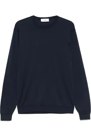 LARDINI Sweatshirts & Hoodies, Heren, Blauw, S, Katoen, Klassieke gebreide kleding voor mannen