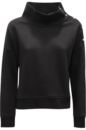 HERNO Sweatshirts & Hoodies, Dames, Zwart, M, Felpa Wool Sweatshirt Jg 000241D