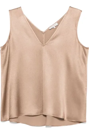 ANTONELLI Tops, Dames, Roze, L, Beige Zijde Blend Topwear Rosa