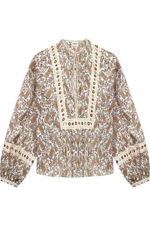Isabel Marant Blouses & Shirts, Dames, Veelkleurig, L, Ecru Gayle Top