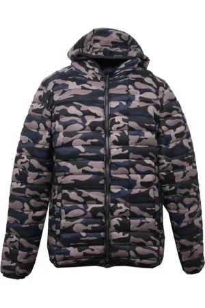 Invicta Jassen, Heren, Veelkleurig, 2Xl, Polyester, Camouflage jack in zwart/blauw/schildpad