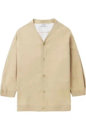 Hed Mayner Truien, Heren, Bruin, S, Katoen, Beige Katoenen V-hals Vest