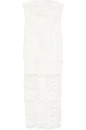 ROTATE Kleedjes, Dames, Wit, S, Polyester, Witte Rotate Jurk met Achtersplit