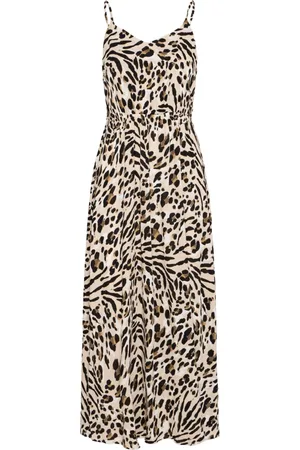 Ichi Kleedjes, Dames, , M, Dierenprint Open Rug Jurk