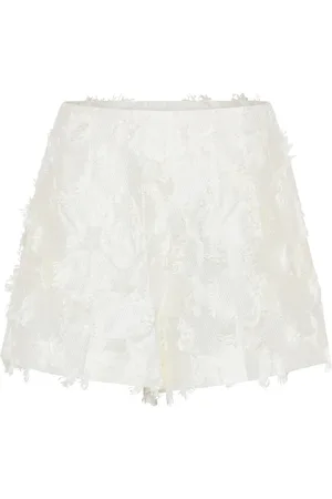 Bruuns Bazaar Korte broeken, Dames, Wit, M, Shorts met hoge taille en zijrits