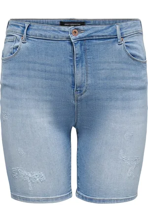 ONLY Korte broeken, Dames, Blauw, 5Xl, Denim, Lichtblauwe Denim Shorts