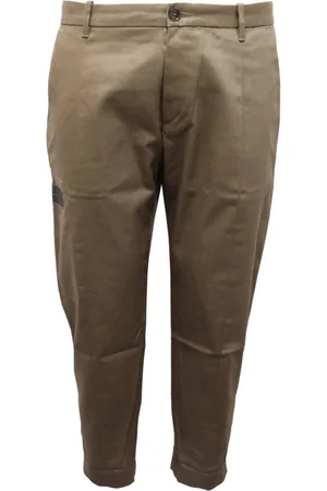 Nine In The Morning Broeken, Heren, Groen, S, Groene Archief Chino Broek met Laserzak